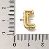 Brass Micro Pave Cubic Zirconia Letter Links KK-I717-04J-3