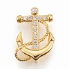 Brass Micro Pave Cubic Zirconia Slide Charms ZIRC-E154-04-NR-2