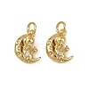 Brass Micro Pave Cubic Zirconia Pendants KK-Z120-07G-04-1