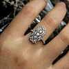 Retro Brass & Cubic Zirconia Finger Rings FS-WGF6FC6-01-4