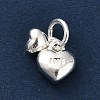 925 Sterling Silver Double Heart Charms LS-FIND-Z069-03S-2