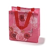 Mother's Day Theme Printed Flower Non-Woven Reusable Folding Gift Bags with Handle LS-ABAG-F009-C04-1