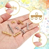 16Pcs 8 Styles 304 Stainless Steel Chandelier Component Links STAS-FS0001-70-3
