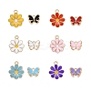 120Pcs 12 Styles Alloy Enamel Pendants ENAM-LS0001-23LG-2