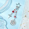 Glass Bead & Alloy Pendant Decorations HJEW-JM03016-03-1