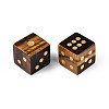 Natural Tiger Eye Carved Cube Dice T144-07A-2