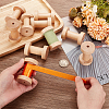 Retro Wood Sewing Cross Stitch Embroidery Thread Storage Bobbins WOOD-WH0124-66-3