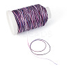 1 Roll Gradient Color Segment Dyed Round Waxed Polyester Cord YC-TADJ0001-03C-3