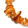 Natural Amber Chip Beads Stretch Bracelet for Kid BJEW-JB06819-01-3