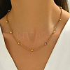 201 Stainless Steel Simple Round Beads Twisted Chain Fashionable Versatile Necklaces PL9617-3