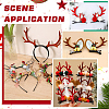 36Pcs 2 Styles Velvet and Plastic Antler Snowman Hand Branch FIND-GF0007-09B-4
