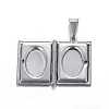 Tarnish Resistant 316 Stainless Steel Locket Pendants STAS-N0016-06P-3