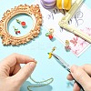 5Pcs 5 Styles Brass Enamel Fruit European Dangle Charms KK-CJ0003-98-5