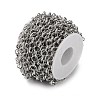 304 Stainless Steel Textured Figaro Chains CHS-S010-03P-2