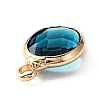 Faceted Glass Pendants LS-KK-WH0046-59G-12-2