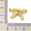 Rack Plating Brass Clear Cubic Zirconia Bowknot Connector Charms KK-H508-24G-3