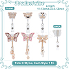 6Pcs Alloy Rhinestone Clip-On Retractable Badge Holders HJEW-NB00305-2