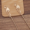 Iron Hair Stick Findings OHAR-PW0001-314KCG-1