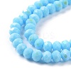Electroplate Opaque Solid Color Glass Beads Strands EGLA-A034-P3mm-L11-3
