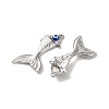 304 Stainless Steel Resin Pendants STAS-A124-11P-2