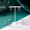 4 Pairs Brass with Cubic Zirconia Stud Earrings for Women EJEW-BC0001-17P-5