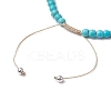 2Pcs 2 Colors Synthetic Turquoise Beads Bracelets BJEW-JB11612-5