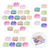 70Pcs 7 Colors Two Tone Glass Beads GLAA-CJ0001-78-1