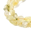 Natural Gold Prehnite Beads Strands G-K395-A07-01-4