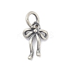 925 Sterling Silver Bowknot Charms with Jump Rings STER-M021-01AS-02-1