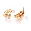 Brass Stud Earrings KK-T071-19G-01-2