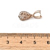 Rack Plating Brass Micro Pave Clear Cubic Zirconia Ice Pick Pinch Bails KK-K340-12-2