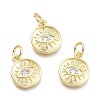 Brass Micro Pave Cubic Zirconia Pendants LS-KK-P187-17A-G-1