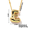 Simple and Stylish Brass Letter Pendant Satellite Chain Necklaces for Women Men GF2554-5-1