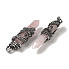 Natural Rose Quartz Pointed Big Pendants G-D069-01J-AS-2