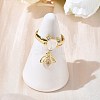 Brass Micro Pave Cubic Zirconia Adjustable Finger Rings for Women RJEW-K307-01G-22-3