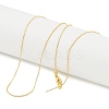 0.5mm Rack Plating Brass Box Chain Adjustable Slider Necklaces for Women Men X-MAK-L044-52G-2