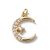 Brass Micro Pave Cubic Zirconia Pendants KK-E003-17G-1
