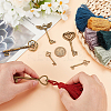 24Pcs 12 Colors Polycotton Tassel Pendants Hanging with Tibetan style Alloy Pendant FIND-GO0002-85-3