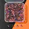 50G 3 Colors Halloween Transparent Glass Round Seed Beads SEED-FS0001-41-6