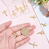 10Pcs 5 Styles Brass Micro Pave Cubic Zirconia Pendants KK-BBC0019-87-3