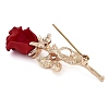 Valentine's Day Rose Flower Zinc Alloy Enamel Brooches LS-JEWB-I031-05A-3