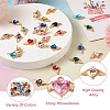 26Pcs 13 Colors Zinc Alloy Rhinestone Pendants FIND-SW0001-25-5