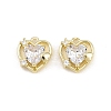 Brass Pave Clear Cubic Zirconia Charms CU-CBA8124-01B-G-1