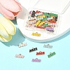 48Pcs 8 Colors Alloy Enamel Pendants ENAM-FS0002-41-7