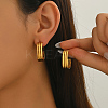 Triple Oval Stainless Steel Stud Earrings BE1288-3