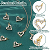 12Pcs Rack Plating Brass Micro Pave Cubic Zirconia Pendants ZIRC-HS0001-12-4