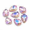 Pointed Back Glass Rhinestone Cabochons RGLA-T017-13x18mm-01-1