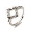 Adjustable Alloy Pad Ring Settings KK-C022-01G-P-1