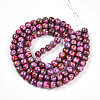 Baking Paint Glass Beads Strands DGLA-N003-8mm-B03-3