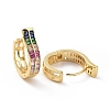 Cubic Zirconia Rectangle Earrings EJEW-E277-05G-02-2